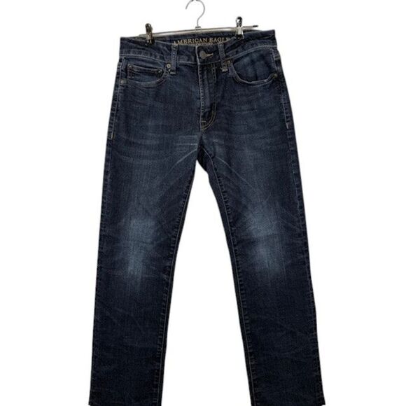 American Eagle Extreme Flex 4 Original Straight Dark Wash Men's Size 29 x 30 - Picture 2 of 10
